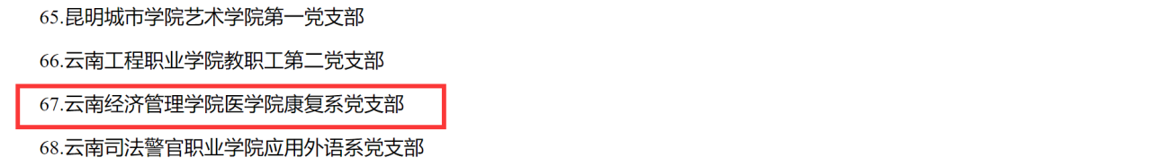 喜报!云南经济管理学院医学院1个基层党组织入选云南省高校第五批“一流党建”示范党组织 第 4 张 喜报!云南经济管理学院医学院1个基层党组织入选云南省高校第五批“一流党建”示范党组织 第 4 张